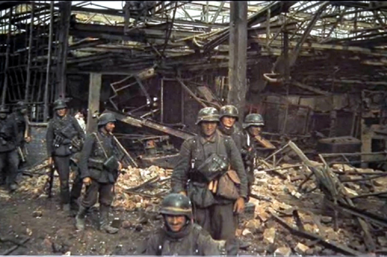 World War II in Color: German Assault Team in Stalingrad Tractor Factory